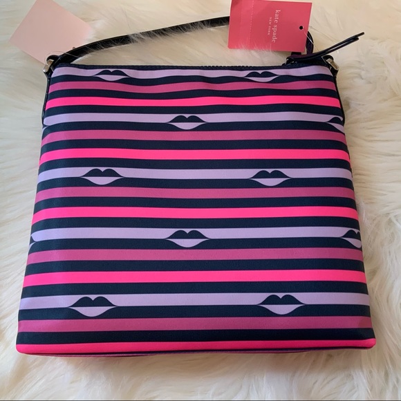 kate spade Bags Kate Spade Jae Flat Crossbody Bag Lip Print Nwt